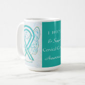 Cervical Cancer Sensibilisation Ruban Angel Mug (Devant gauche)