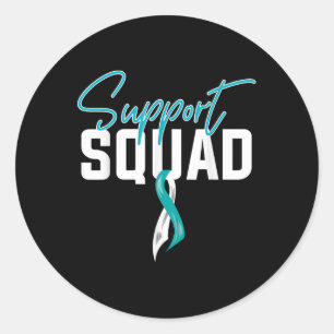 Cervicale Kanker Bewustzijn Support Squad Ronde Sticker