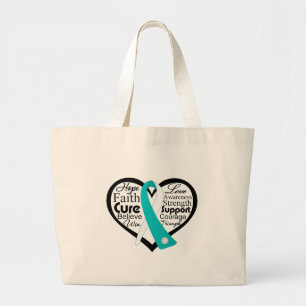 Cervicale kanker - Koolstoflaag Grote Tote Bag