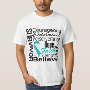 Cervicale kanker Survivor Collage T-shirt