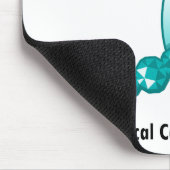 Cervicale kanker Survivor Gemstone Ribbon Muismat (Hoek)