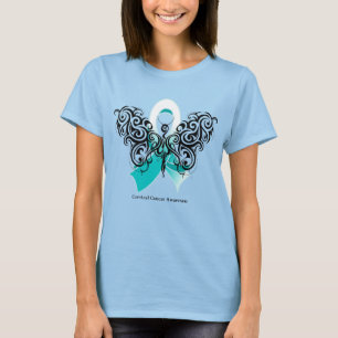 Cervicale kanker Tribal Butterfly lint T-shirt