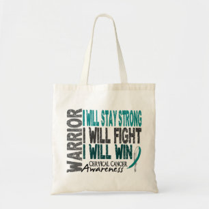Cervicale kanker warrior tote bag