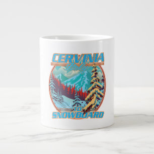 Cervinia italy Snowboarden logo Extra Grote Beker