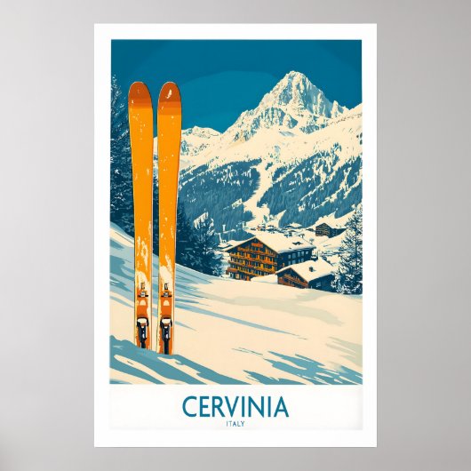 Cervinia Ski Wall Art Poster 1 (Devant)