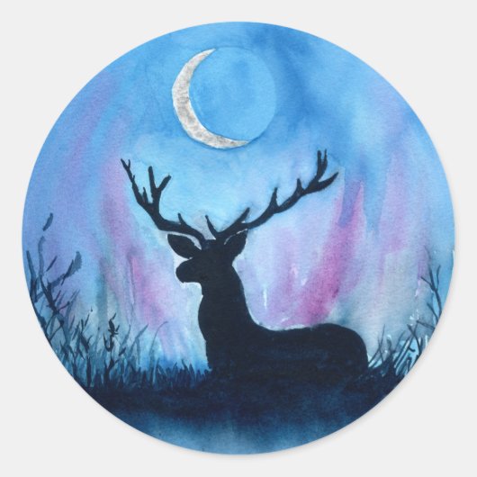 Ceryneian Hind Ronde Sticker (Voorkant)