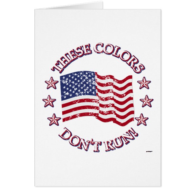 Ces couleurs ne courent pas ! Drapeau américain et (Devant)