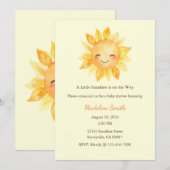 Ces invitations Little Sunsine est en route (Devant / Derrière)
