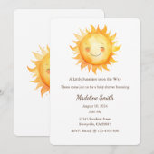 Ces invitations Un Petit Soleil arrive en chemin  (Devant / Derrière)