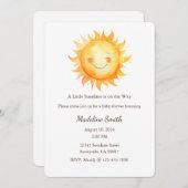 Ces invitations Un petit soleil est en route (Devant / Derrière)