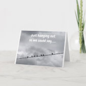 CES OISEAUX DISENT **HEUREUX ANNIVERSAIRE** CARTE  (Devant)