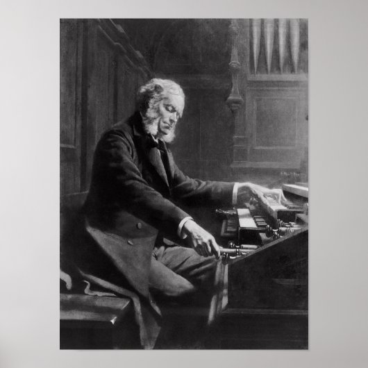 Cesar Franck aan de console van het orgaan Poster (Voorkant)