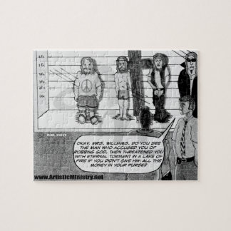 cesdare borgia in een politielijn legpuzzel