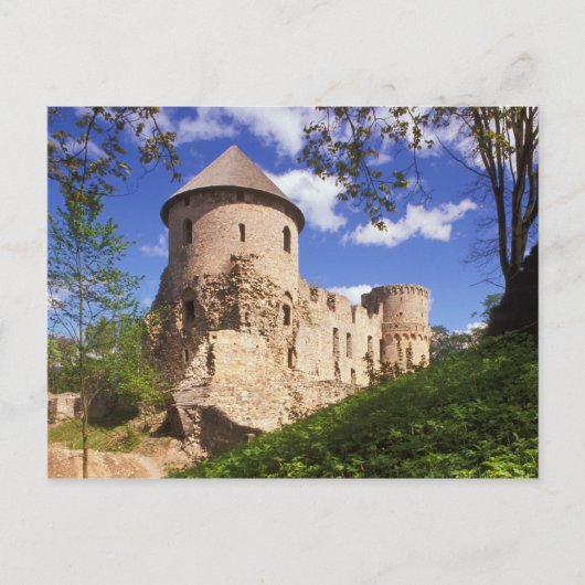 Cesis Castle in het centrum van Letland. Briefkaart (Voorkant)