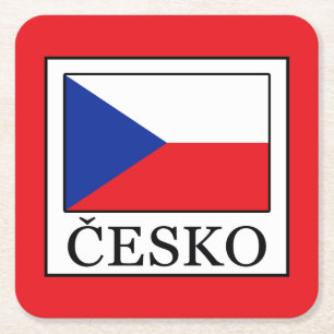 Česko Vierkante Kartonnen Onderzetter