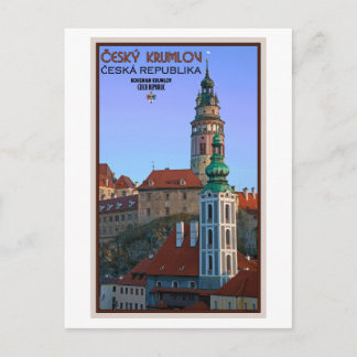 Cesky Krumlov - twee torens Briefkaart