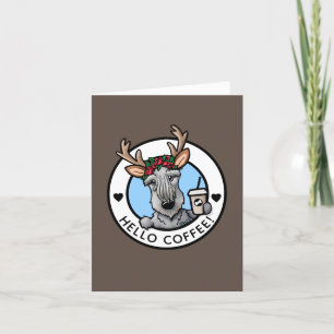 Cesky Terrier Coffee Lover Kerstmis Kaart