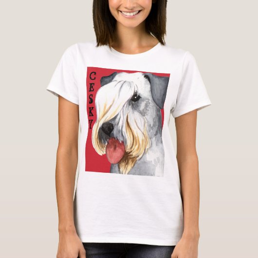 Cesky Terrier Color Block T-shirt (Voorkant)