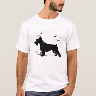 Cesky Terrier-hond � Halloween Maan Silhouet Clas T-shirt