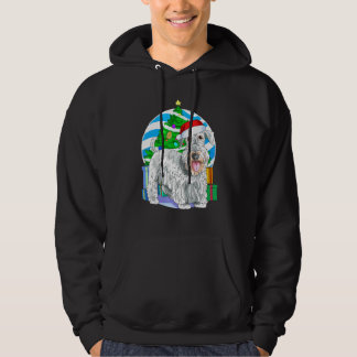 Cesky Terrier Hond Santa Kerstboom Decor Hoodie