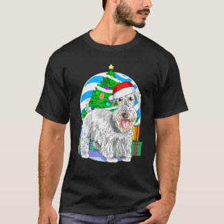 Cesky Terrier Hond Santa Kerstboom Decor T-shirt