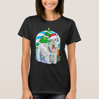Cesky Terrier Hond Santa Kerstboom Decor T-shirt
