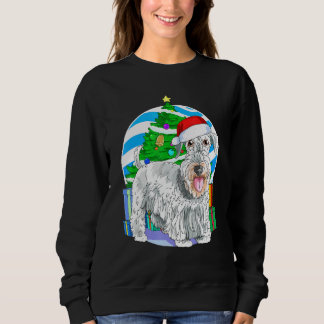 Cesky Terrier Hond Santa Kerstboom Decor Trui