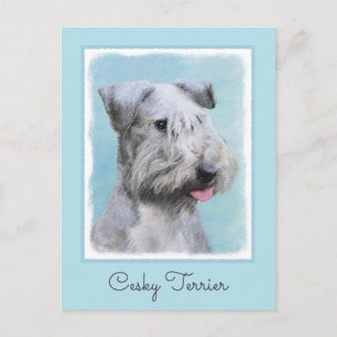 Cesky Terrier Painting - Cute Original Dog Art Briefkaart