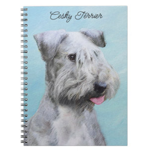 Cesky Terrier Painting - Cute Original Dog Art Notitieboek