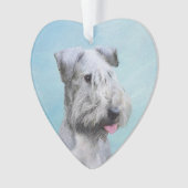 Cesky Terrier Painting - Cute Original Dog Art Ornament (voorkant)