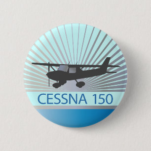 Cessna 150 vliegtuig ronde button 5,7 cm