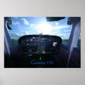 Cessna 172 instrumentenpaneel poster (Voorkant)