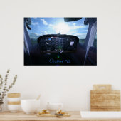 Cessna 172 instrumentenpaneel poster (Keuken)