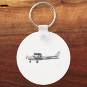 Cessna 172 Skyhawk Blue Sleutelhanger (Voorkant)