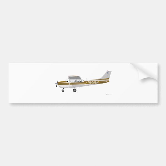 Cessna 172 Skyhawk Brown Bumpersticker (Voorkant)