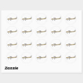 Cessna 172 Skyhawk Brown Ronde Sticker (Vel)