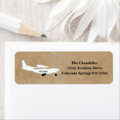 Cessna Airplane Artistic Return Address Label (Insitu)