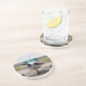 Cessna light vliegtuig zandsteen onderzetter (Zijkant)