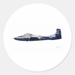 Cessna T-37 Dragonfly 68902 Ronde Sticker