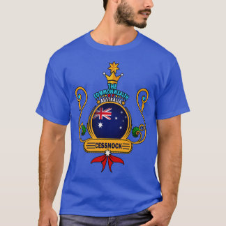 Cessnock stad huis Golden Australische vlag Souven T-shirt