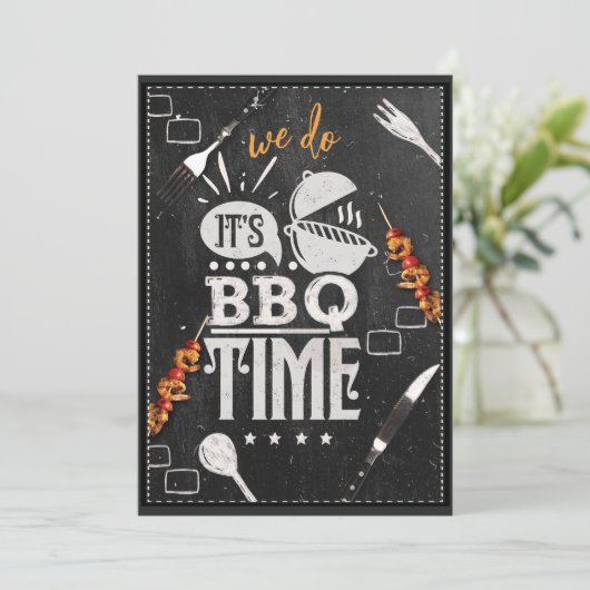 C'est à nous C'est l'heure du BBQ Invitation de fê (Debout devant)