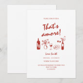 C'est Amore Carte de fiançailles de mariage de la (Devant / Derrière)
