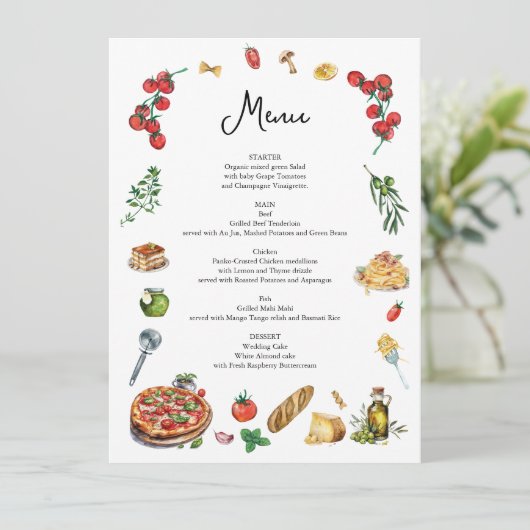 C'est Amore carte de menu Pâtes Pizza (Debout devant)