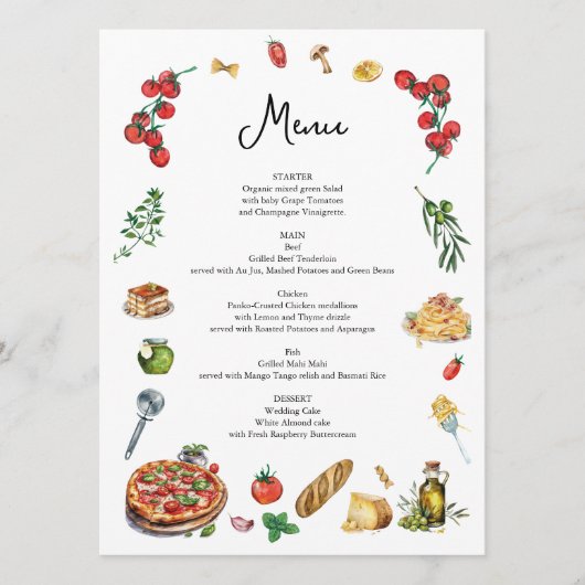 C'est Amore carte de menu Pâtes Pizza (Devant)