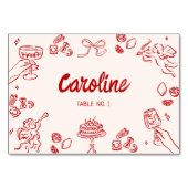 C'est Amore ! Carte Mariage Rouge Italien (Dos)