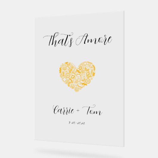 C'est Amore Couple Wedding shower Affiche de bienv (Angle)