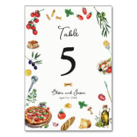 C'est Amore Italien Numéro de table personnalisé