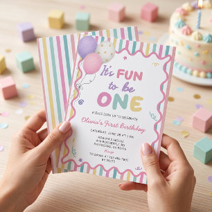 C'est amusant d'être une fille Invitation pour le 