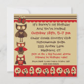 C'est Autumn Hoot Owl Birthday Invitation (Dos)