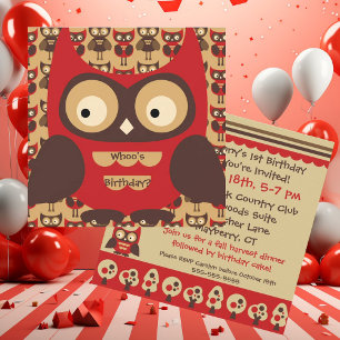 C'est Autumn Hoot Owl Birthday Invitation